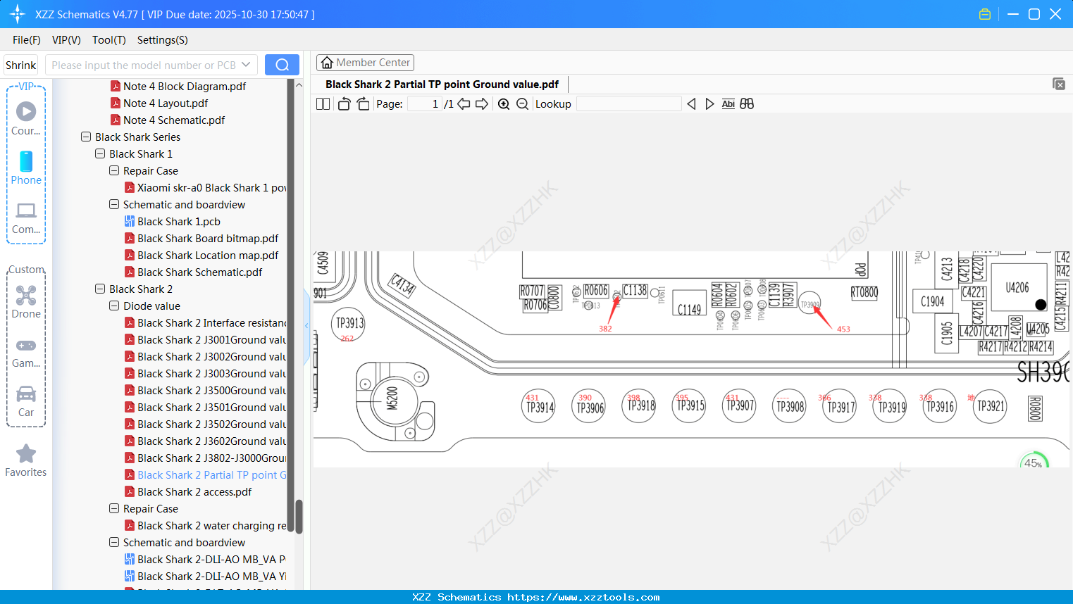 Xiaomi Black Shark 2 Partial TP Point Ground Value